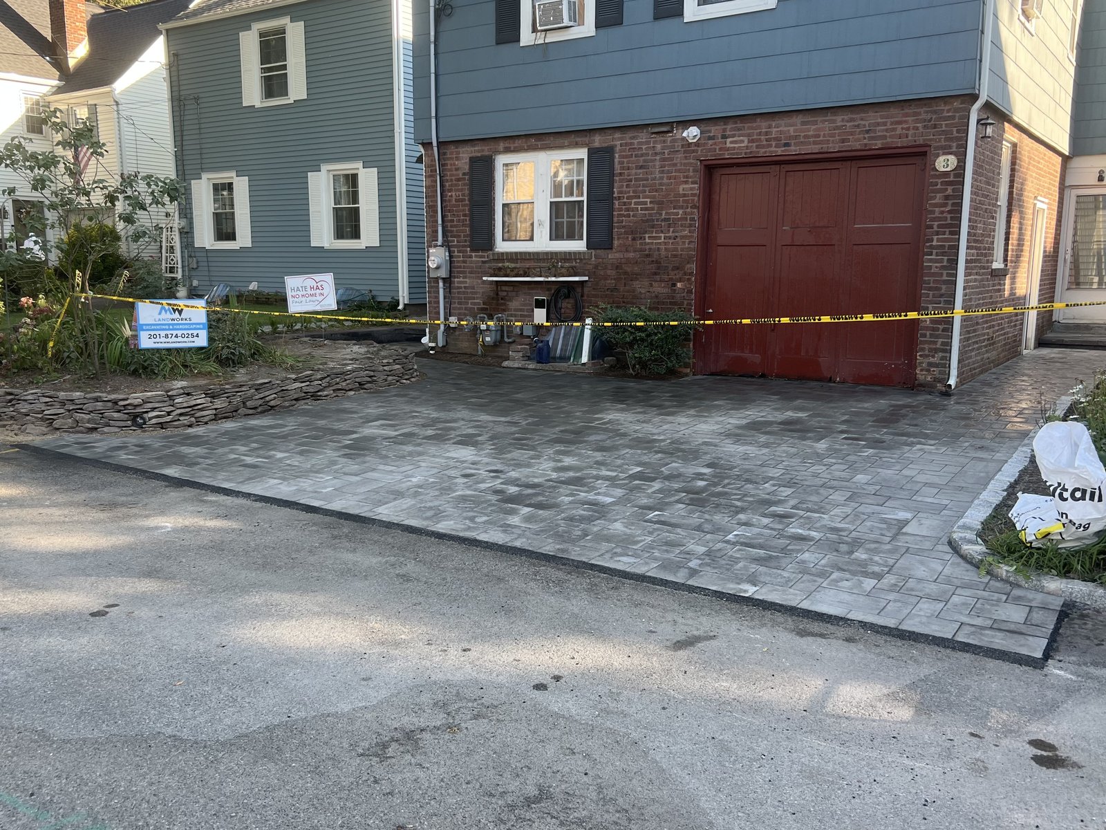 Custom paver driveway installation
